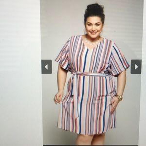 Bea stripe mini dress